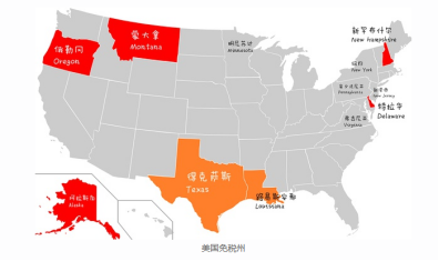 美国哪个州最免税?美国免税州大盘点