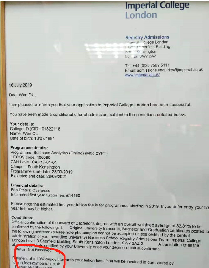 英国留学为什么要缴纳学费押金!