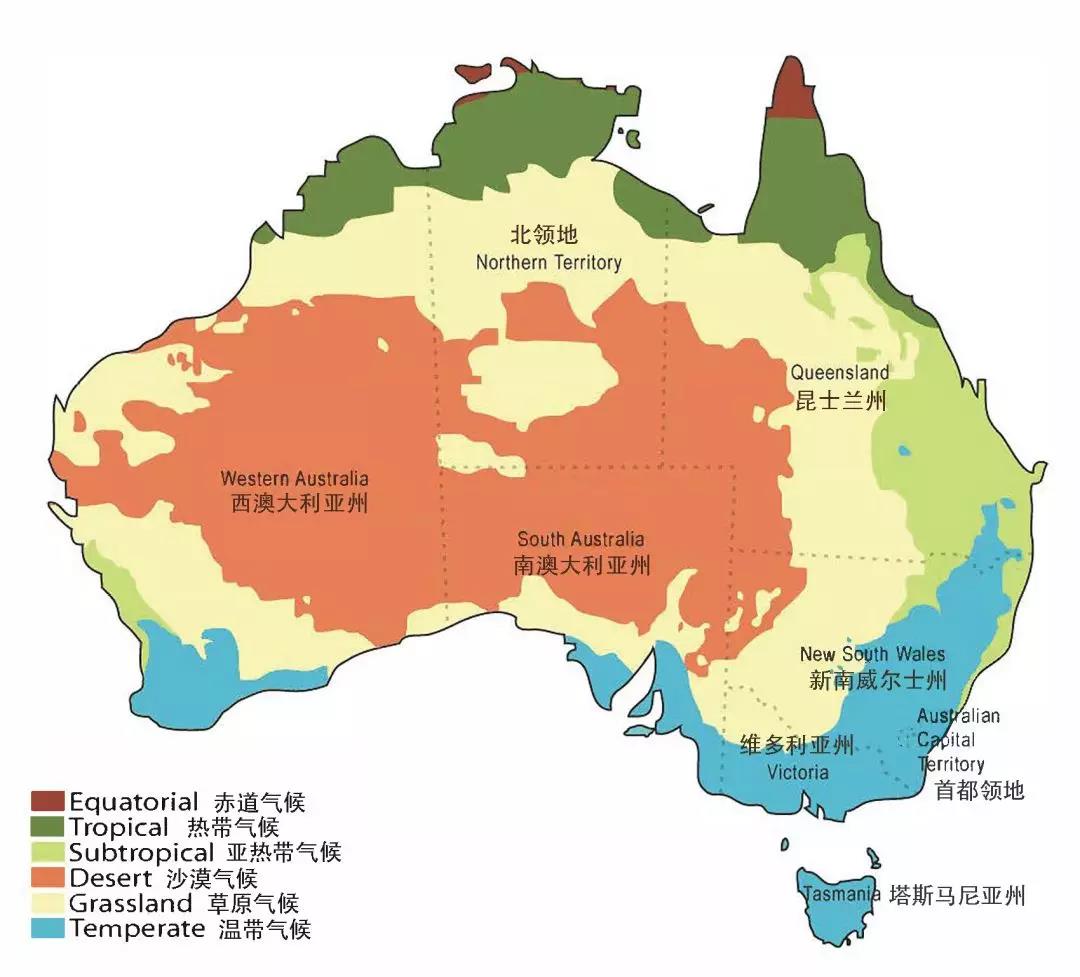 澳大利亚气候模式图图片