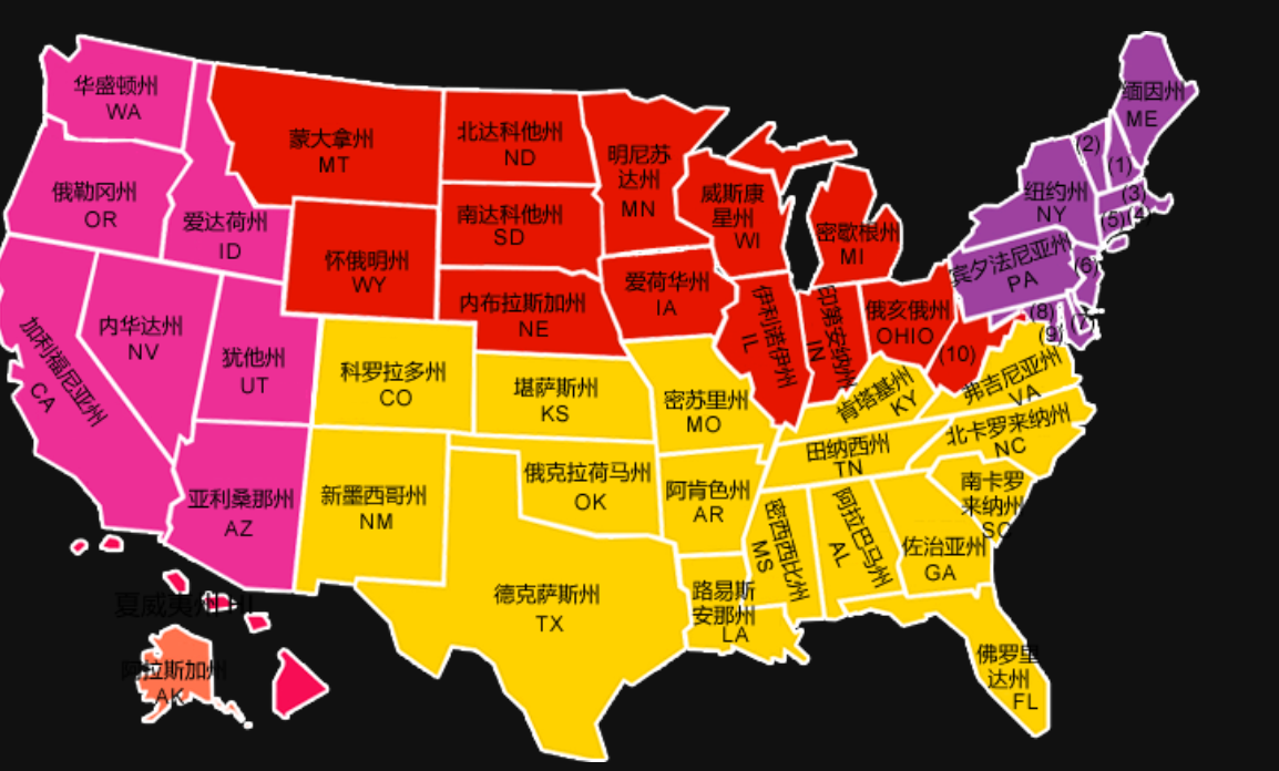 美国50个州介绍 热备资讯