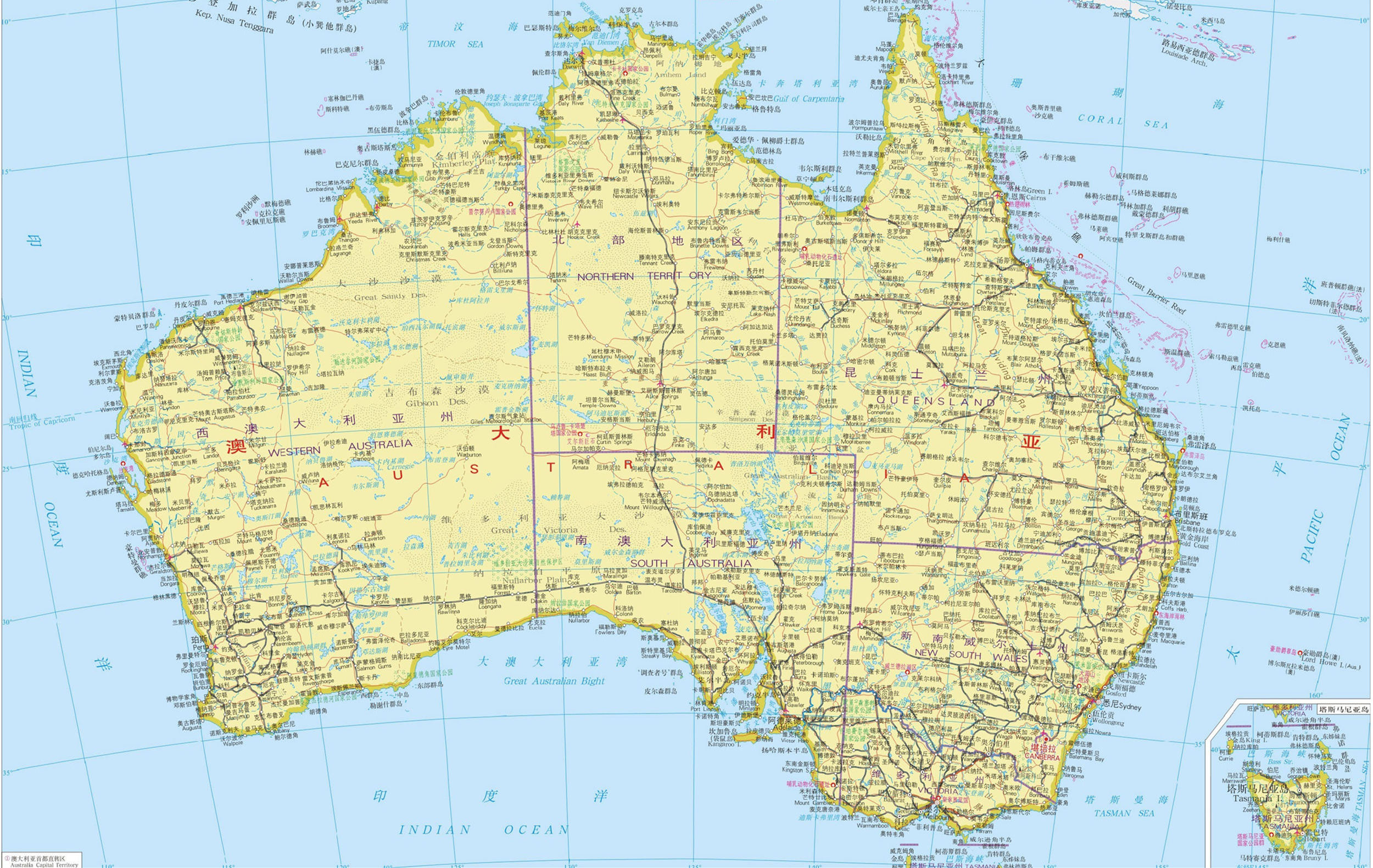 澳大利亚地图简图图片