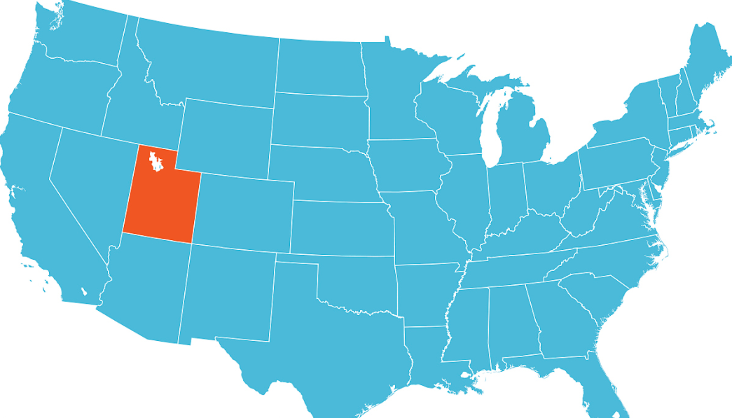 犹他州地图位置图片