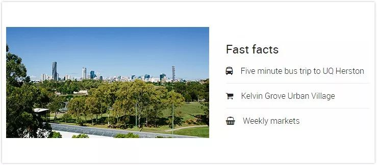 亮點:五分鐘車程到herston校區,毗鄰kelvin grove urban village,定期
