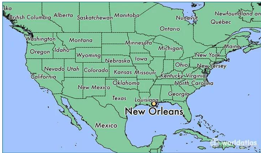 新奥尔良港地理位置图片